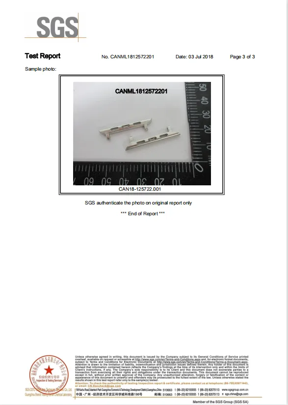 jewelry test report